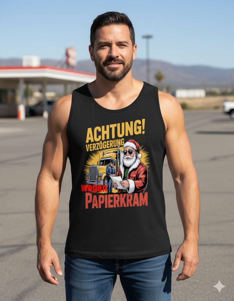 Herren Premium Bio Trägershirt „Papierkram“