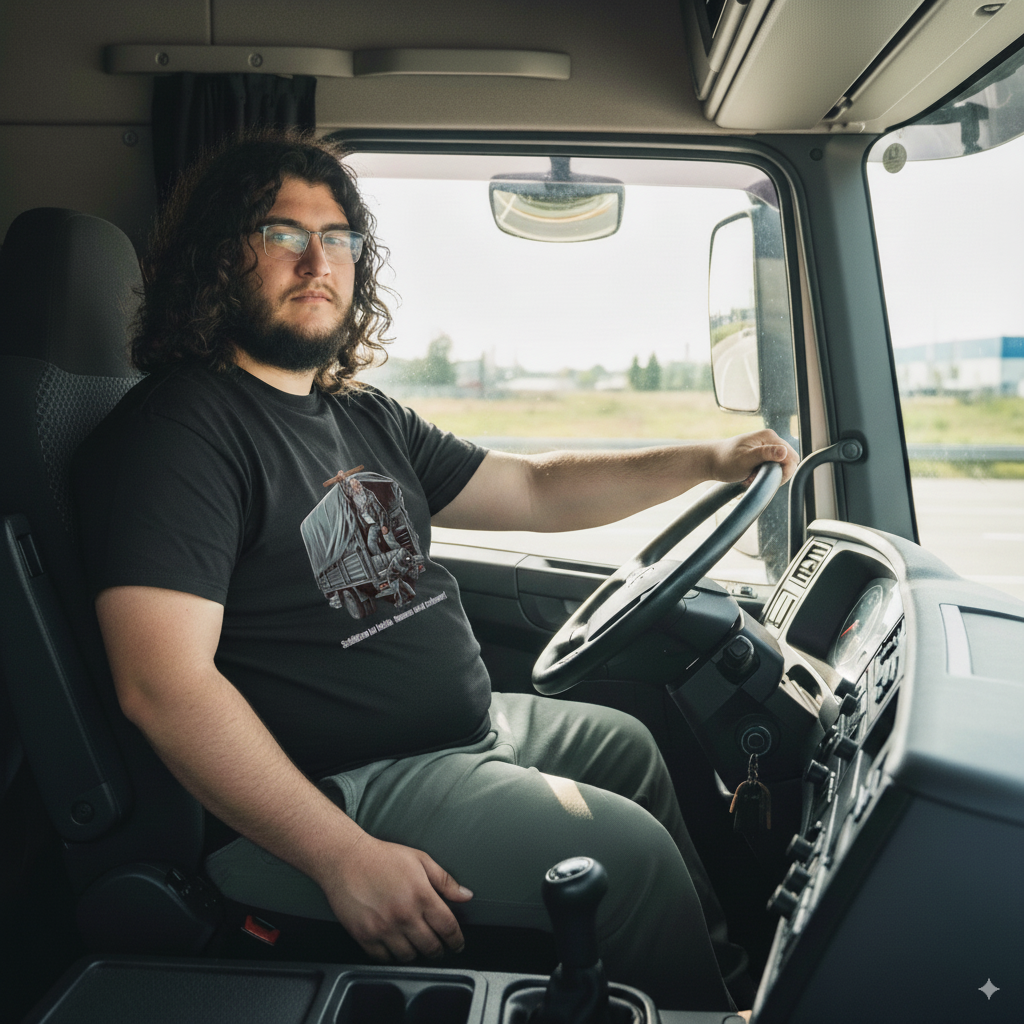 Herren T-Shirt Ladung gesichert