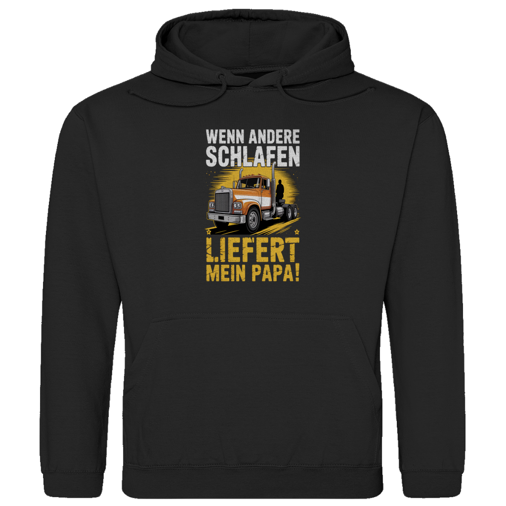 Hoodie „Mein Papa liefert”