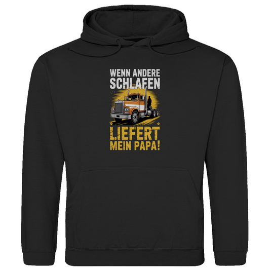 Hoodie „Mein Papa liefert”