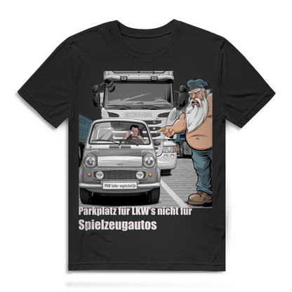 Herren Premium Bio T-Shirt „Park besser, Kleiner.“