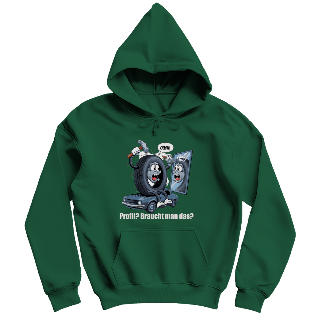 Herren Kapuzenpullover  Ouch! – Wenn der Reifen’s selbst versucht