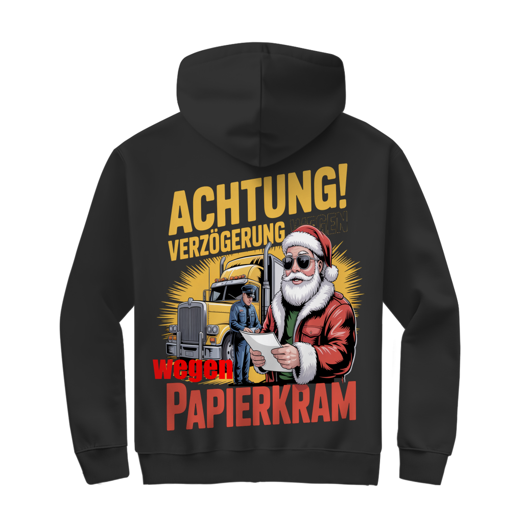 Herren Kapuzenpullover Papierkram mit Reißverschluss