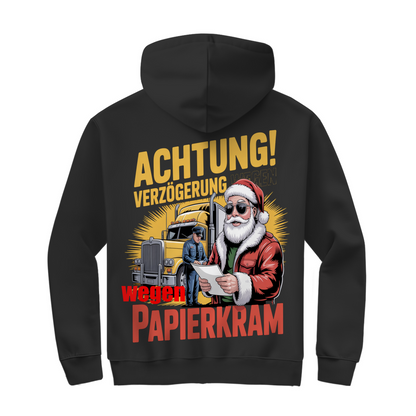 Herren Kapuzenpullover Papierkram mit Reißverschluss