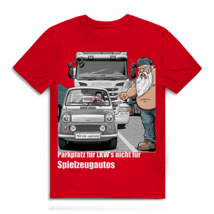 Herren Premium Bio T-Shirt „Park besser, Kleiner.“