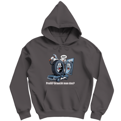 Herren Kapuzenpullover  Ouch! – Wenn der Reifen’s selbst versucht